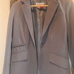 New York & Company Gray Sport Coat with Notched Lapels
